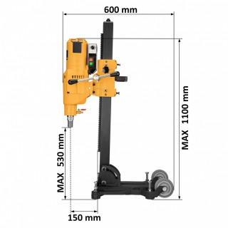 Wiertnica WT255E Pochyła  - wymiary